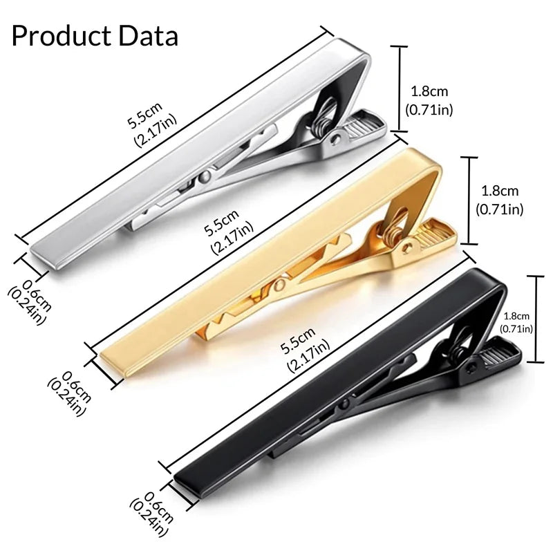 Personalized Engraved Tie ClipCufflinks for Men Customized DIY