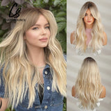 CharmSource Blonde Wavy Wig with Bangs Party Dresses