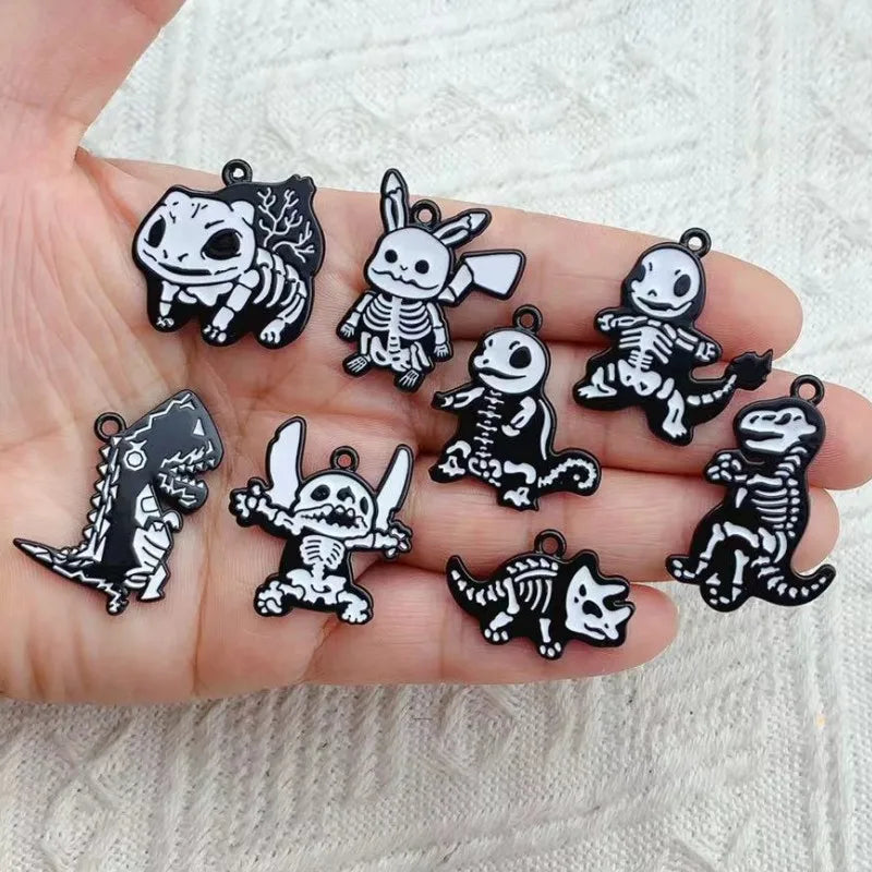 10pcs Dinosaur Dog Animal Charm for Jewelry Making