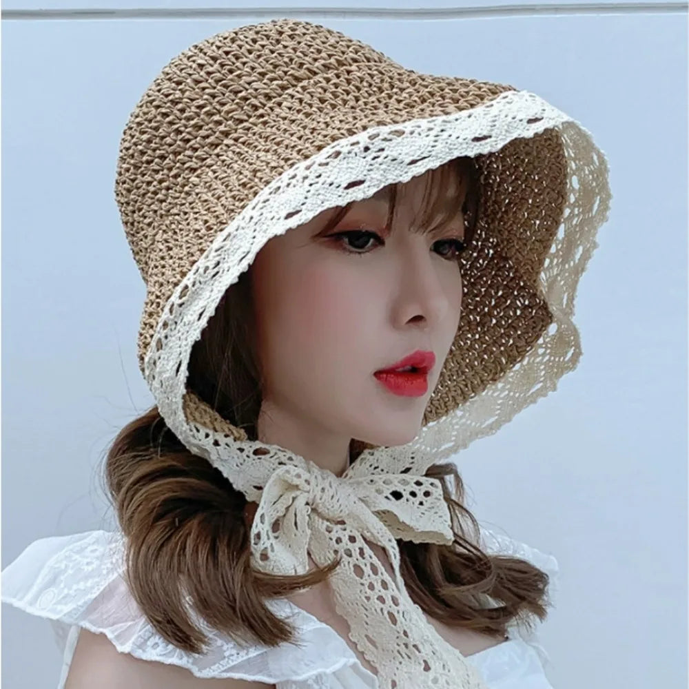Versatile Lace Edged Vintage Hat Fashion Lace Edged