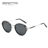 ZENOTTIC 2023 2024 Steampunk Sunglasses Rrtro Round Polarized