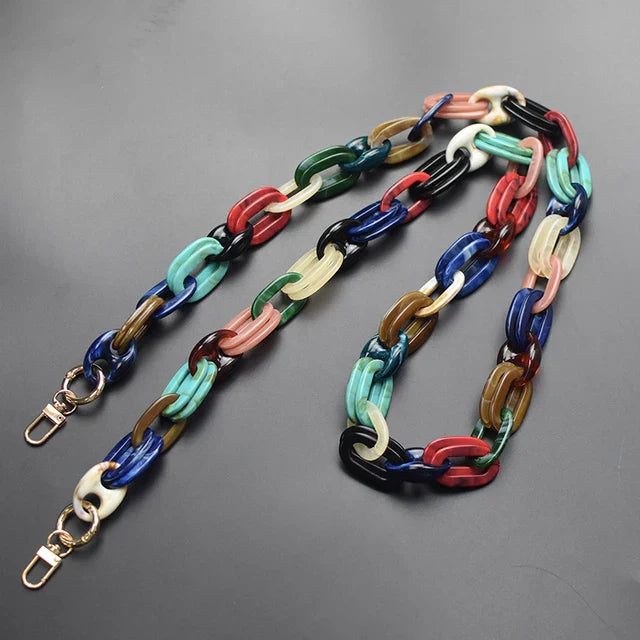 Multifunctional cross body women acrylic handbag strap bag