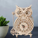 3D DIY Wooden Puzzle Jigsaw Owl Pendulum Vintage