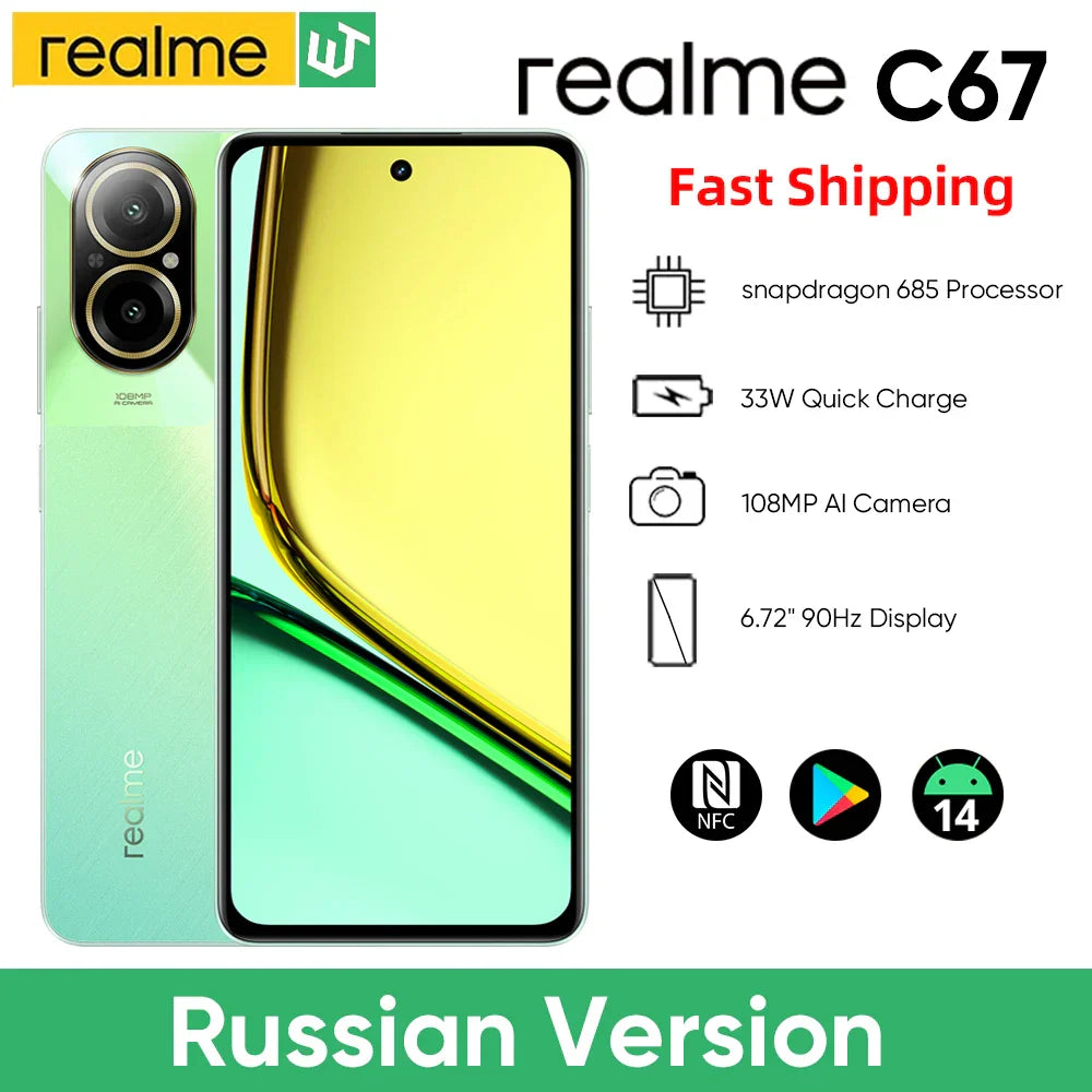 realme C67 Smartphone Snapdragon 685 Processor 6,72'' 90Hz