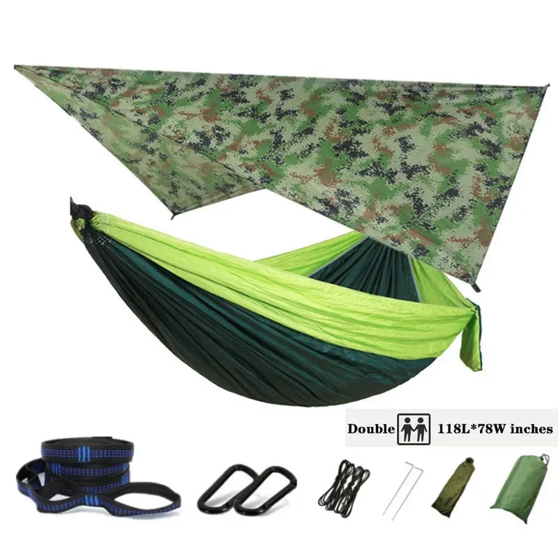 Oversized Double 118inx79in Hammock with Tree Straps and