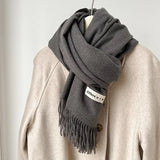 Luxury Brand Wool Scarf For Women Men Solid