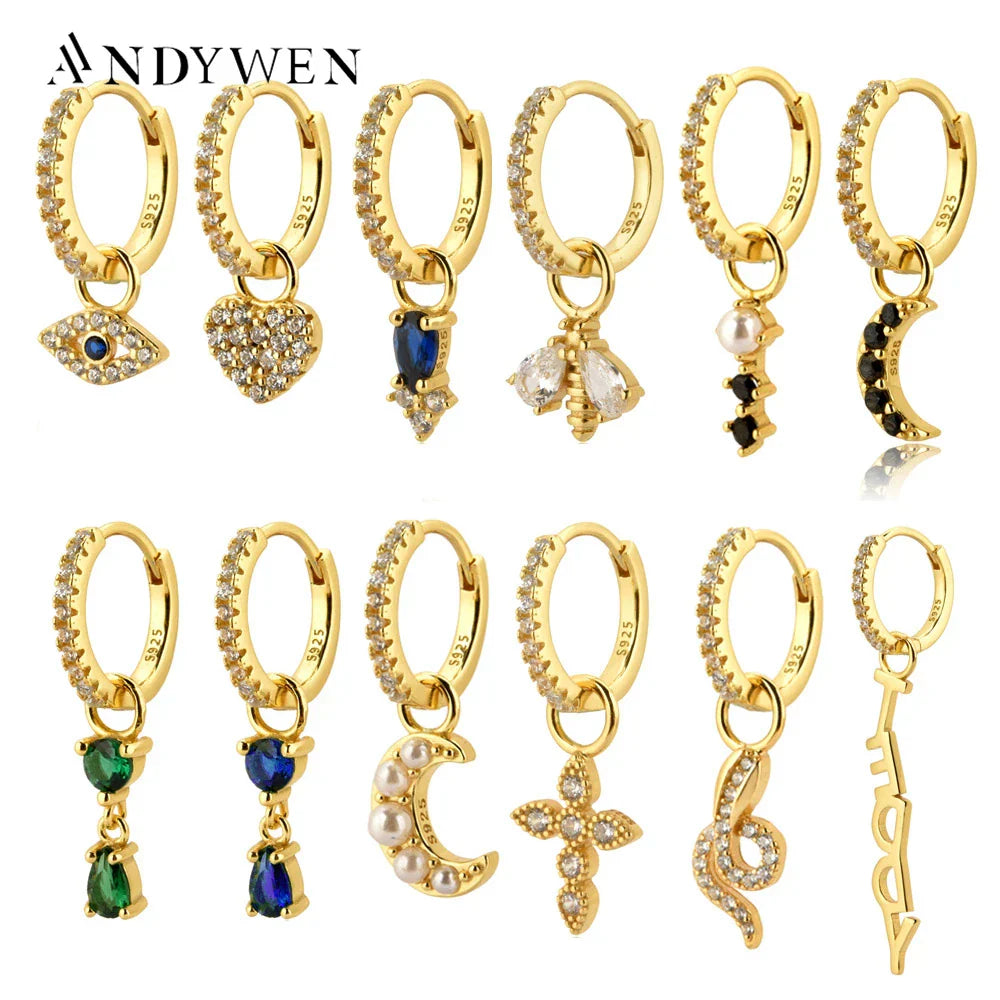 ANDYWEN 925 Sterling Silver 2020 Gold Multi Type