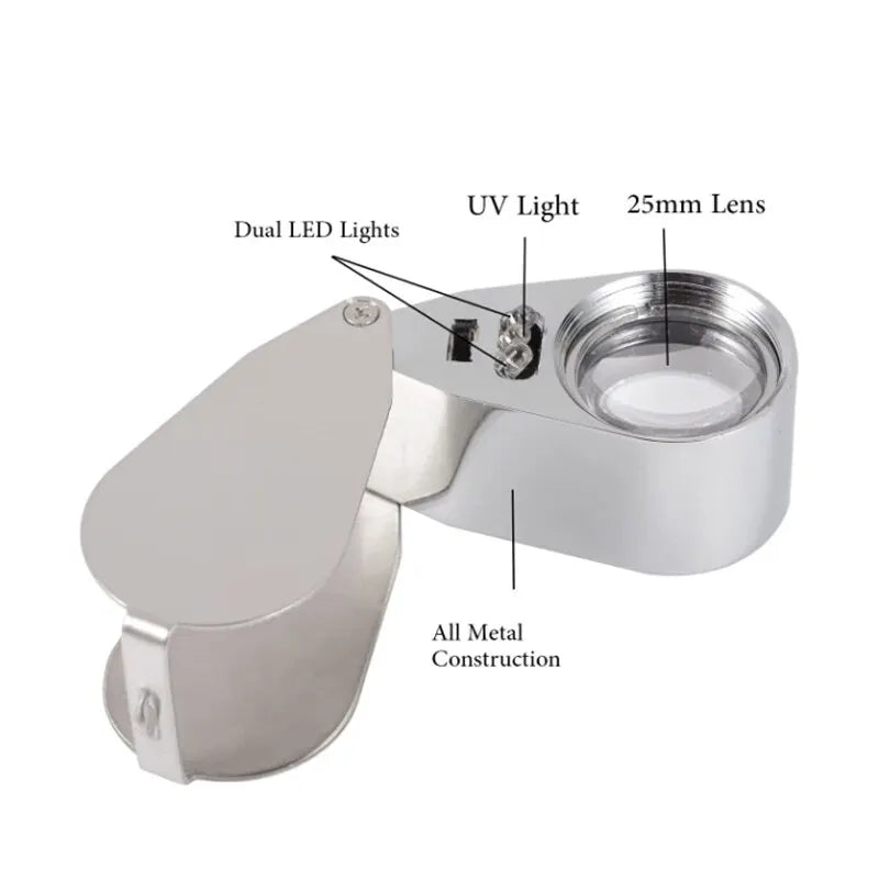 High Magnification Jewellery Magnifier Antique Appreciation Handheld
