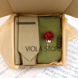 Viola Design 5PCS Gift Box Solid Cotton Sock