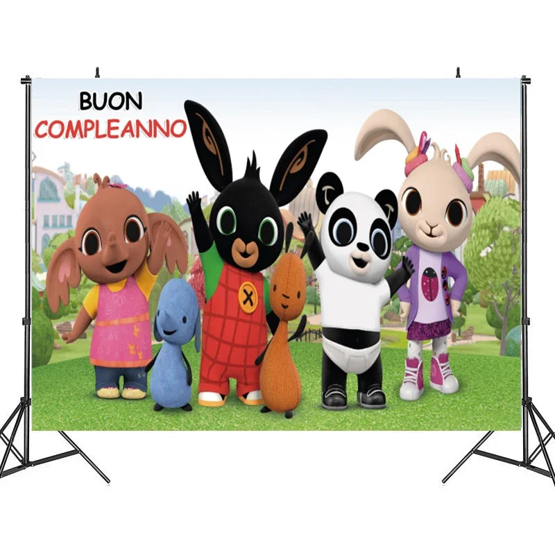 Rabbit Theme Birthday Party Decoration Cartoon Animal Panda