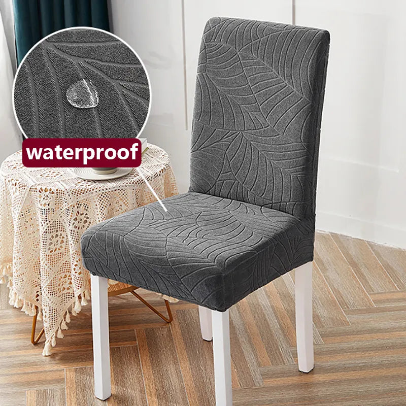 1/2/4/6 PCS Waterproof Jacquard Chair Cover Stretch Dining