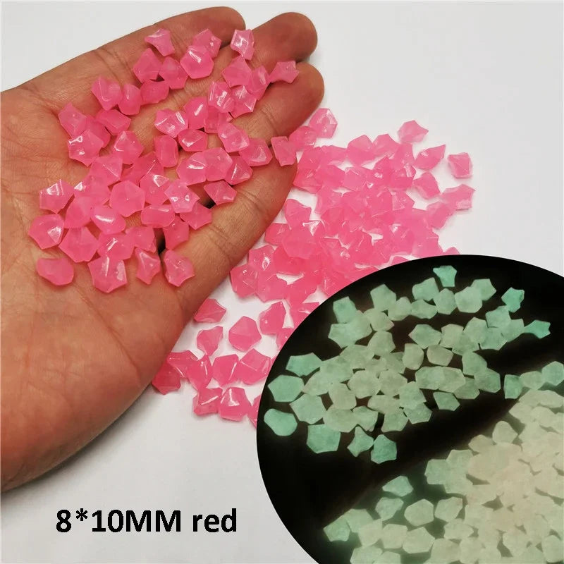 300/500 Pcs Garden Decoration Pebbles Luminous Stone Glow