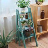 Indoor Climbing High Stools Kitchen Solid Wood Bold