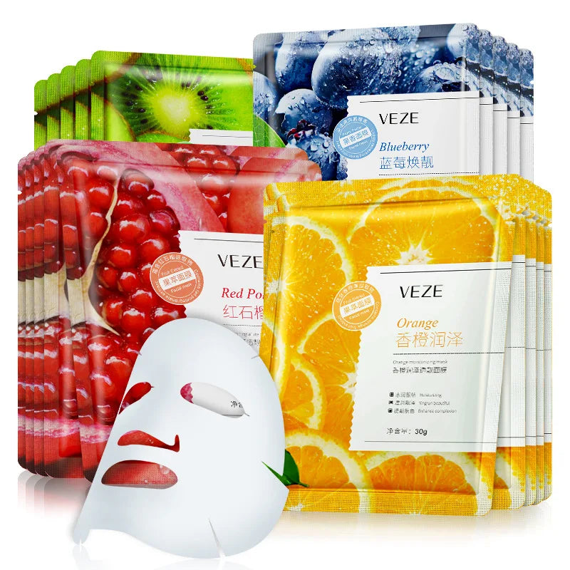 20pcs VENZEN Fruit Essence Facial Mask Moisturizing Anti-wrinkle