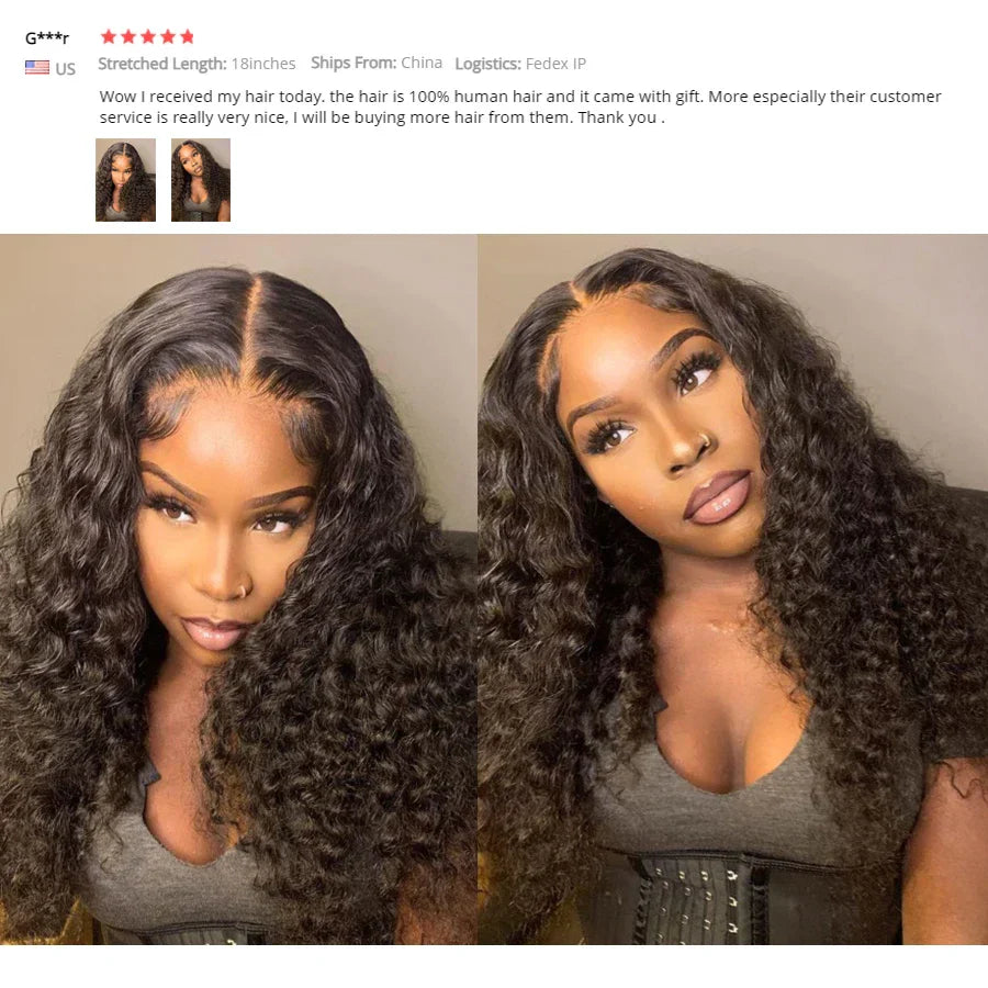 Wow Angel 5x5 HD Lace Closure Curly Wigs