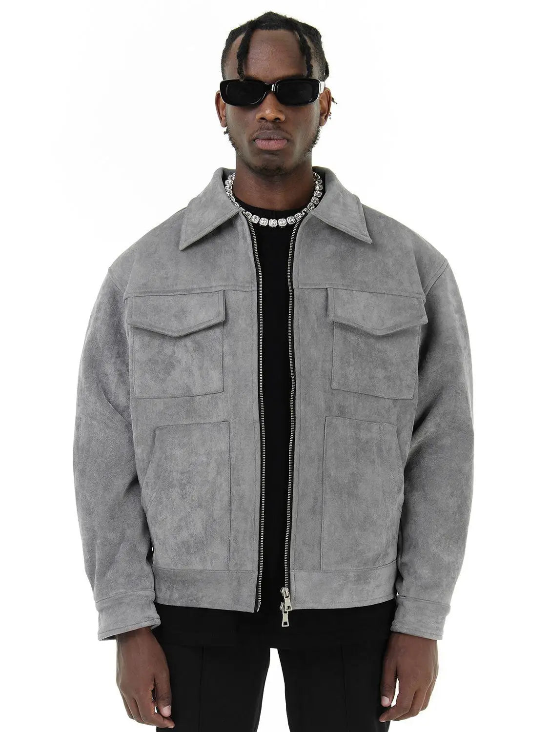 Vintage High Street Suede Material Crock Jacket With