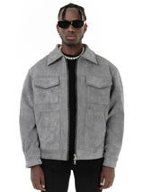 Vintage High Street Suede Material Crock Jacket With