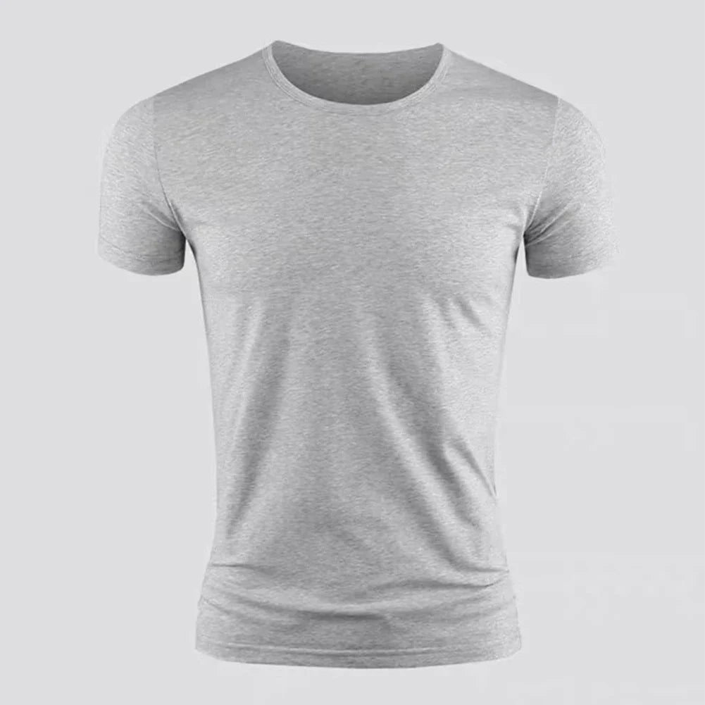 Men's Basic T-shirt Solid Color Short Sleeve Tee