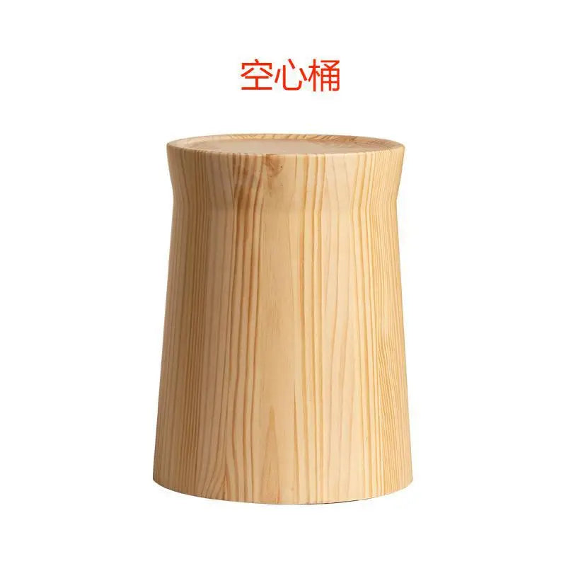 Creative Solid Wood Stool Log Pouf Sitting Stool