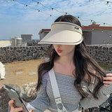 1pc Summer Breathable Sun Hats For Women Adjustable