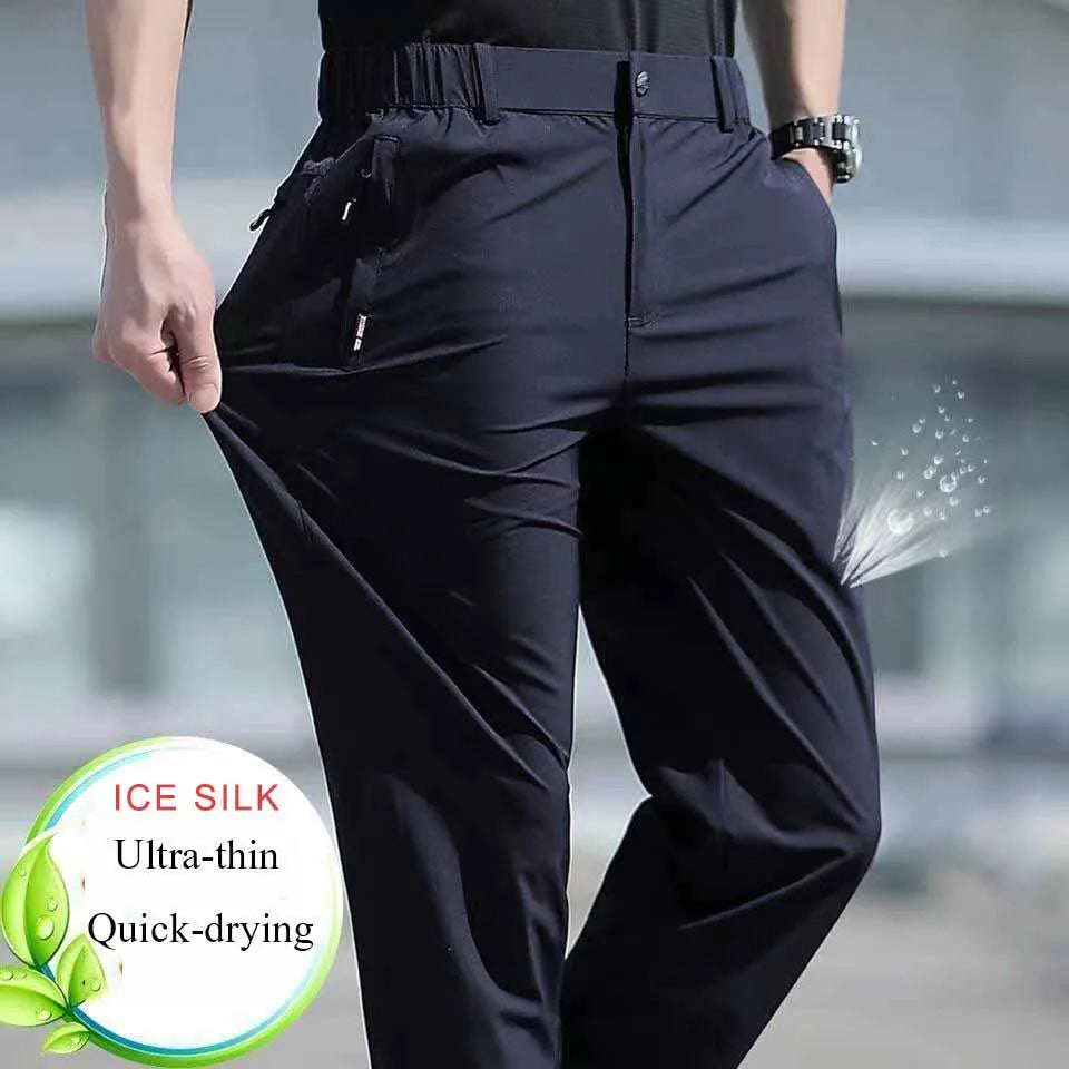 New Elastic Mens Hiking Pants Summer Quick Drying