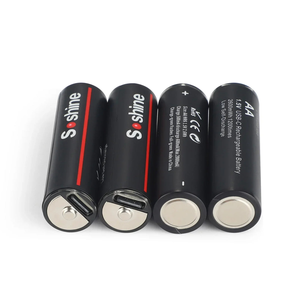 Soshine 1.5V 2600mWh Li-Ion Rechargeable Battery AA Lithium