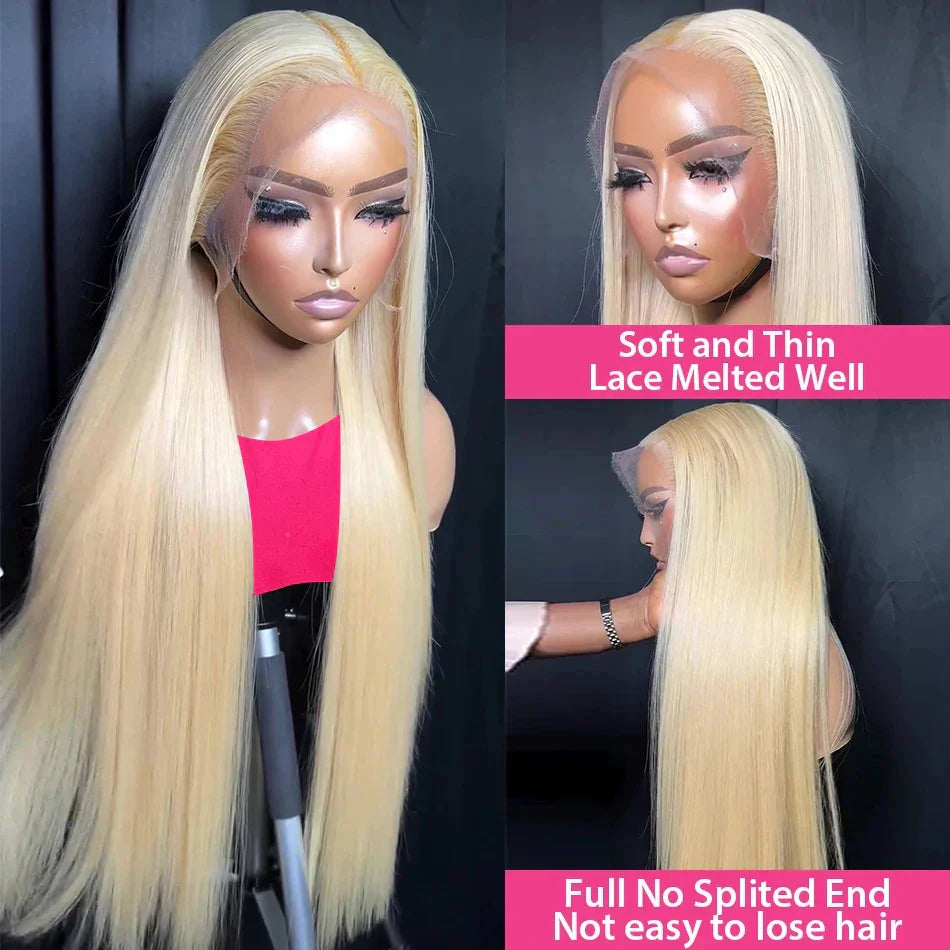 250 Density 613 Blonde Straight 13x6 Lace Frontal