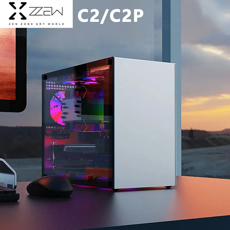 ZZAW C2 C2P M-ATX Computer Case Side Transparent