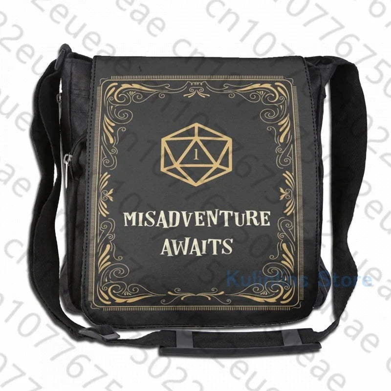 Funny Graphic print Misadventure Awaits D20 Dice Tabletop