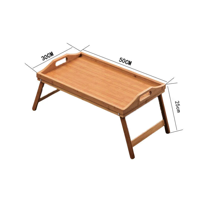 Portable Natural Bamboo Bed Tray Breakfast Laptop Desk
