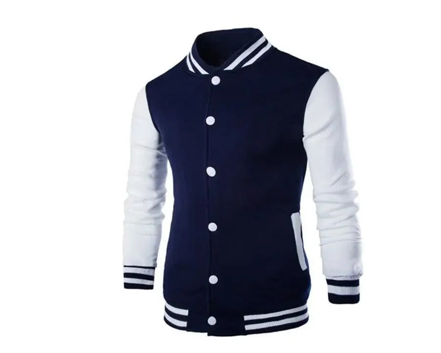 Jacket European Size Men's Stand Collar Baseball Shirt