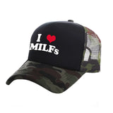 I Love MILFS Trucker Caps Men Funny Humor