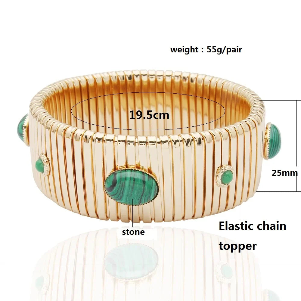 25mm Wide Spring Chain Bracelet For Woman Copper