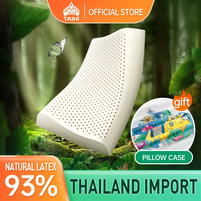 TAIHI Thailand Latex Pillow For Neck Pain Protect