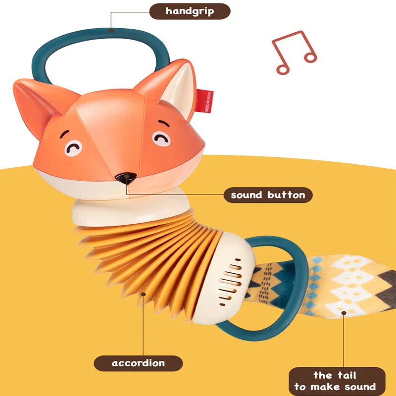 Cartoon Fox Music Accordion Toy Instruments Learning Early