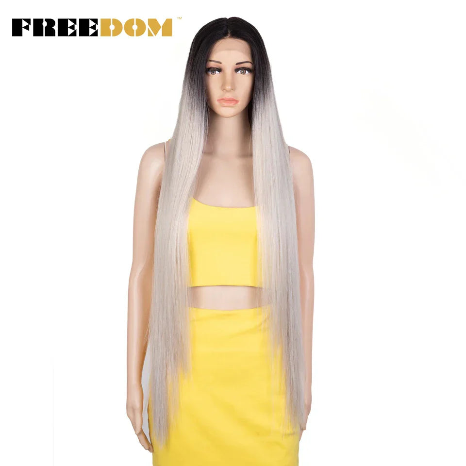 FREEDOM Synthetic Lace Front Wigs For Women Super