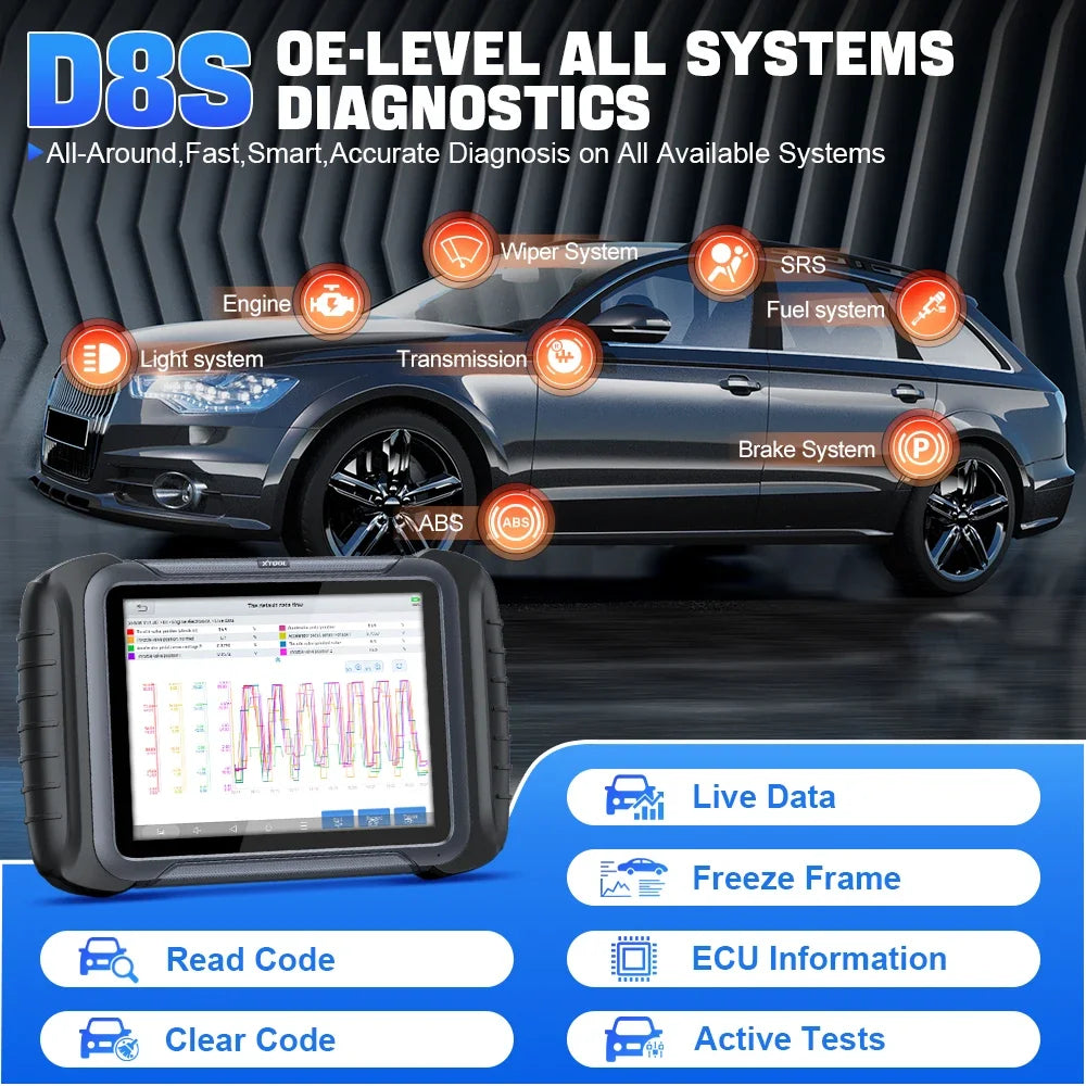 XTOOL D8S All System Car Diagnostic Tools ECU