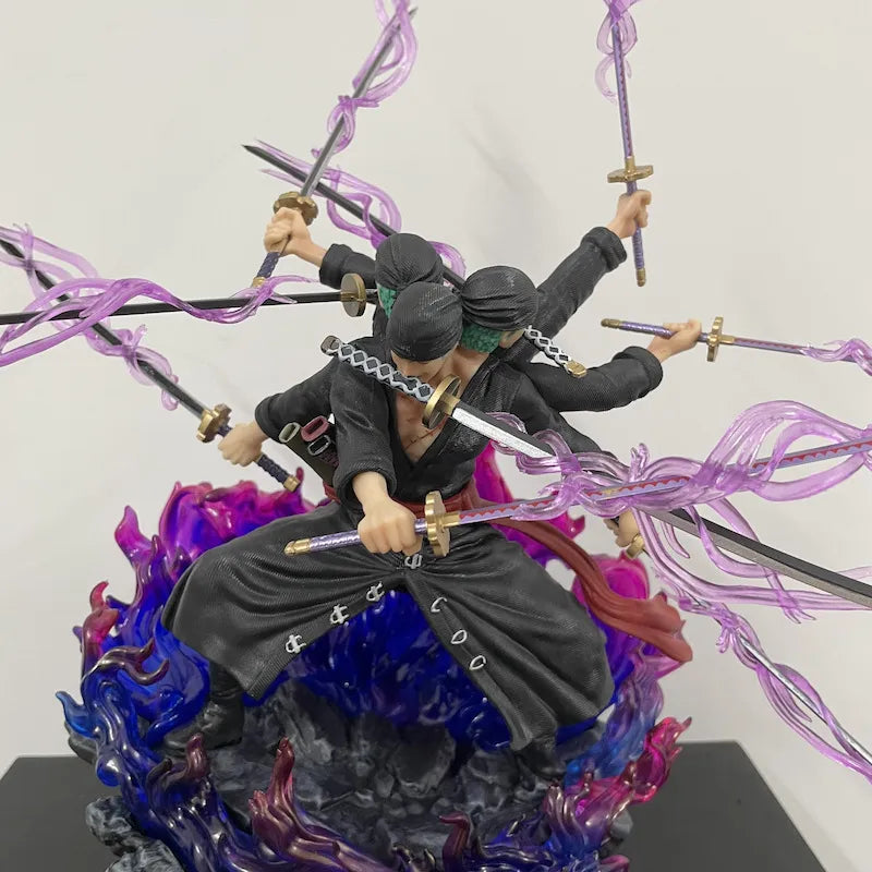 40cm Anime One Piece Zoro Figure Wano Onigashima