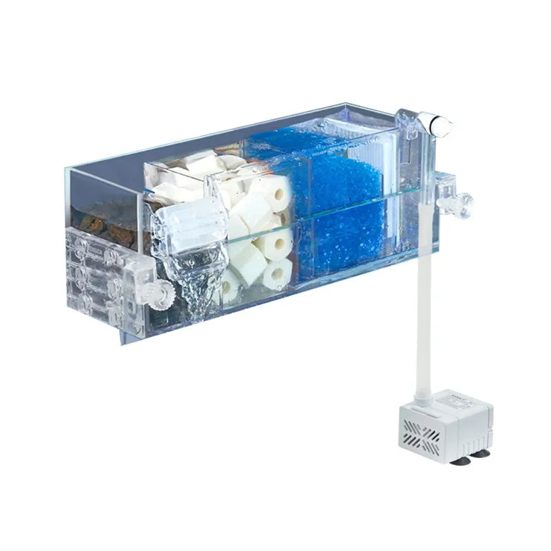 Aquarium 3-In1 External Water Purifying Device Wall-Mounted Purifying