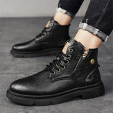 Men's Biker Boot Winter Outdoor Motorcycle Retro Style
