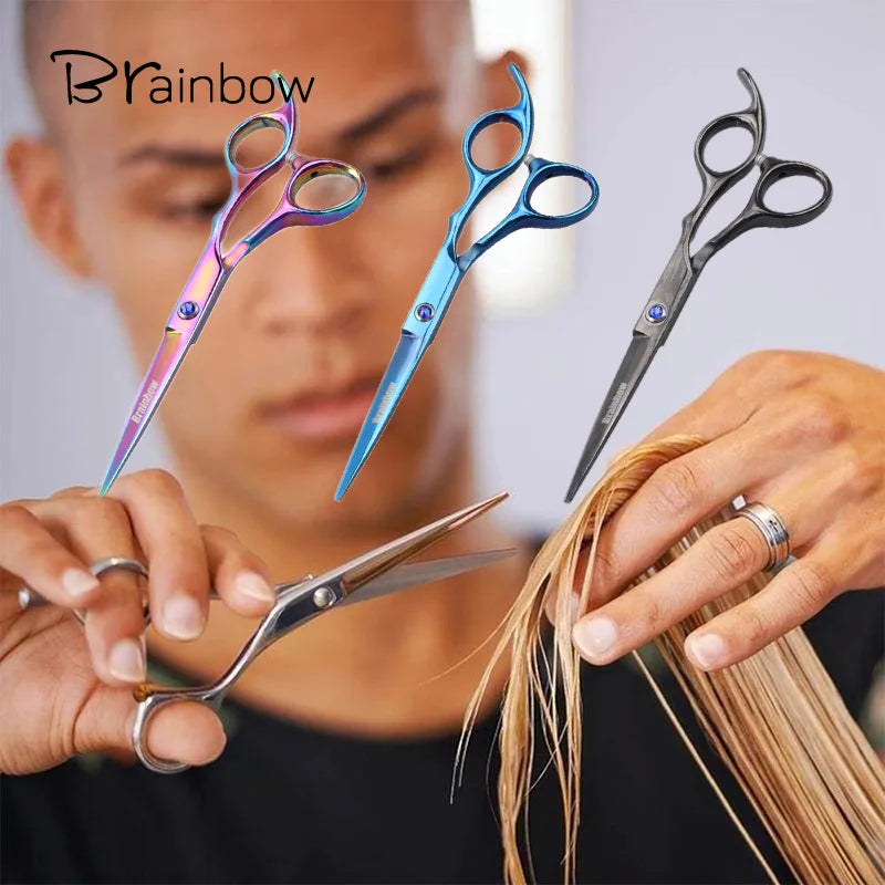 Brainbow 6''Hair Scissors Professional Barber Shop Hairdressing Styling