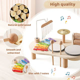 Baby Wooden Musical Instruments Toys Multifunctional Percussion Instruments