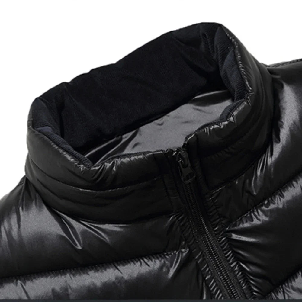 Men's Down Jacket Short Male Padded Coats Slim