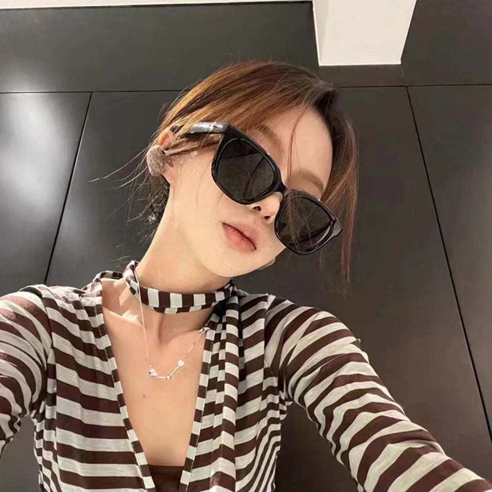 DDDLONG Retro Fashion Square Sunglasses Women Men Sun