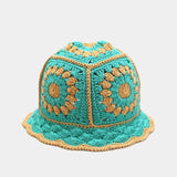 Korean Hand knit Crochet Bucket Hats Spring Summer