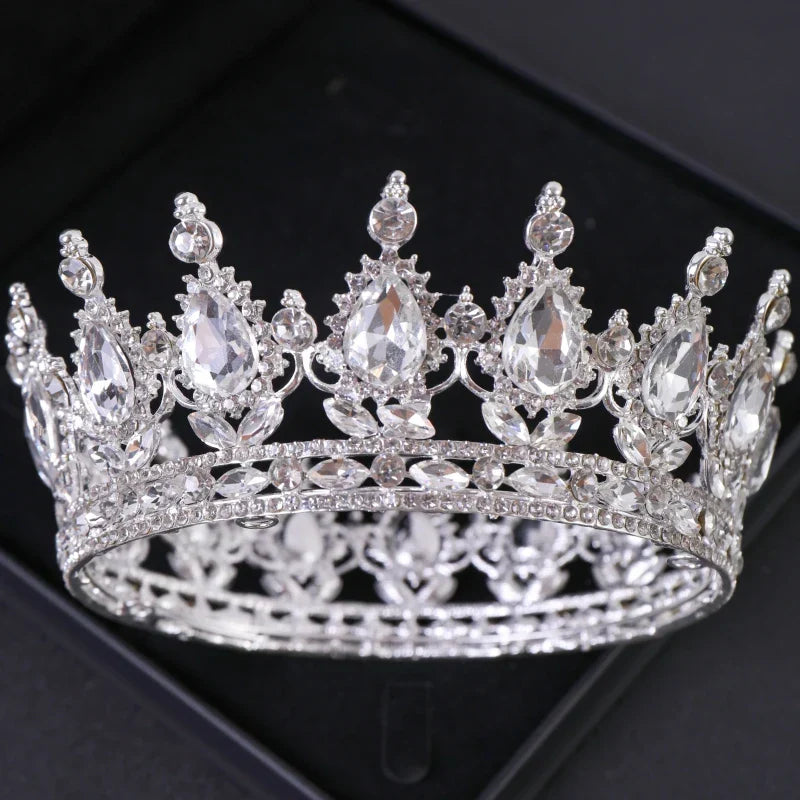 Baroque Crystal Tiaras And Crowns Rhinestone Prom Diadem