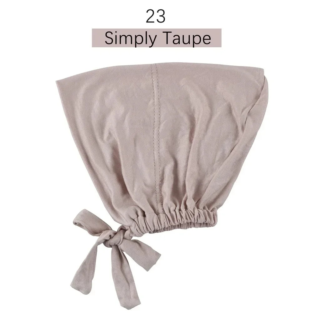 Inner Tie Back Hijab Cap Modal Turban Hat