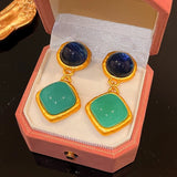 Water Drop Circle Earings Temperament Retro Heart Round