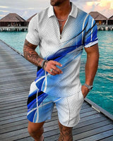 Summer Brand Tracksuit Solid Color Male Shorts Suit