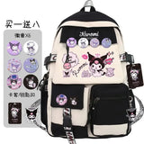 Sanrio Anime Kuromi Backpacks for Children Kawaii Toys